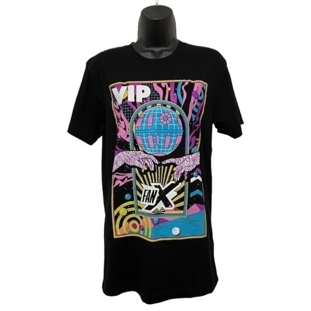 Fan X VIP Salt Lake Comic Convention Black & Purple T-Shirt Size Medium